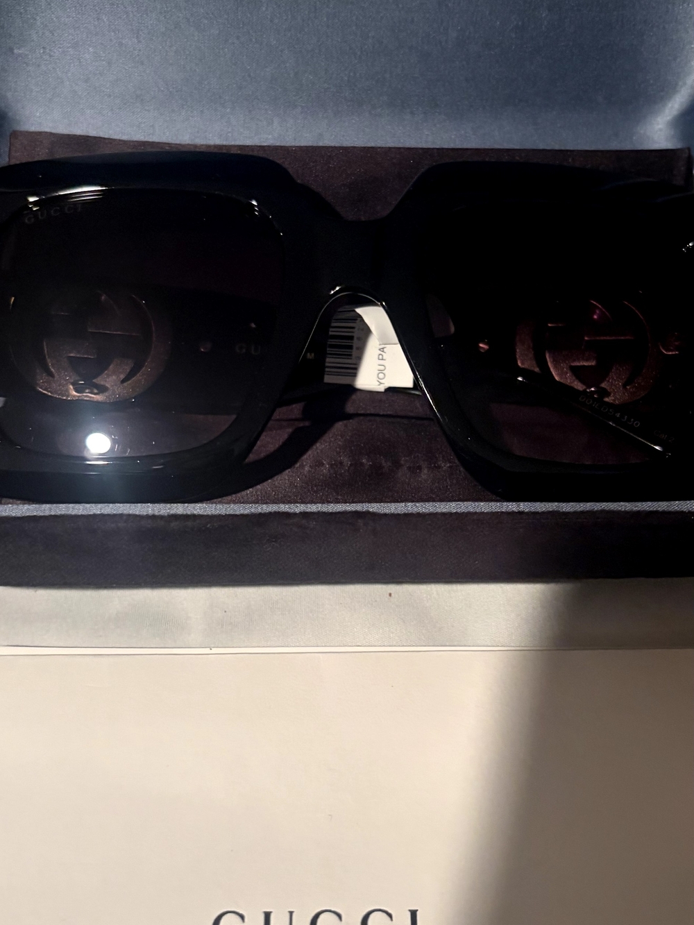 Gucci Black Square Logo Sunglasses